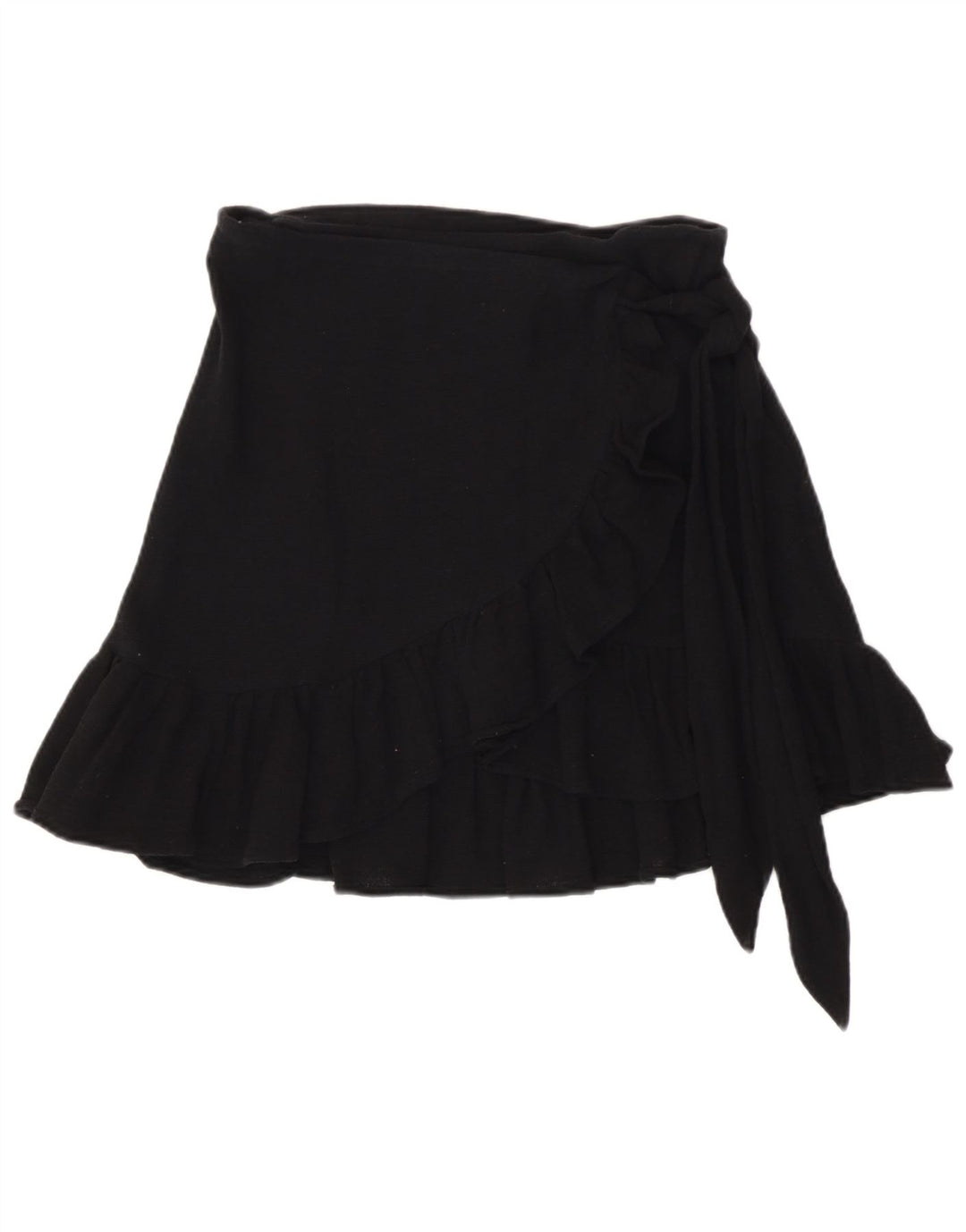 Zara Womens Knit Wrap Nederdel Small W26 Black