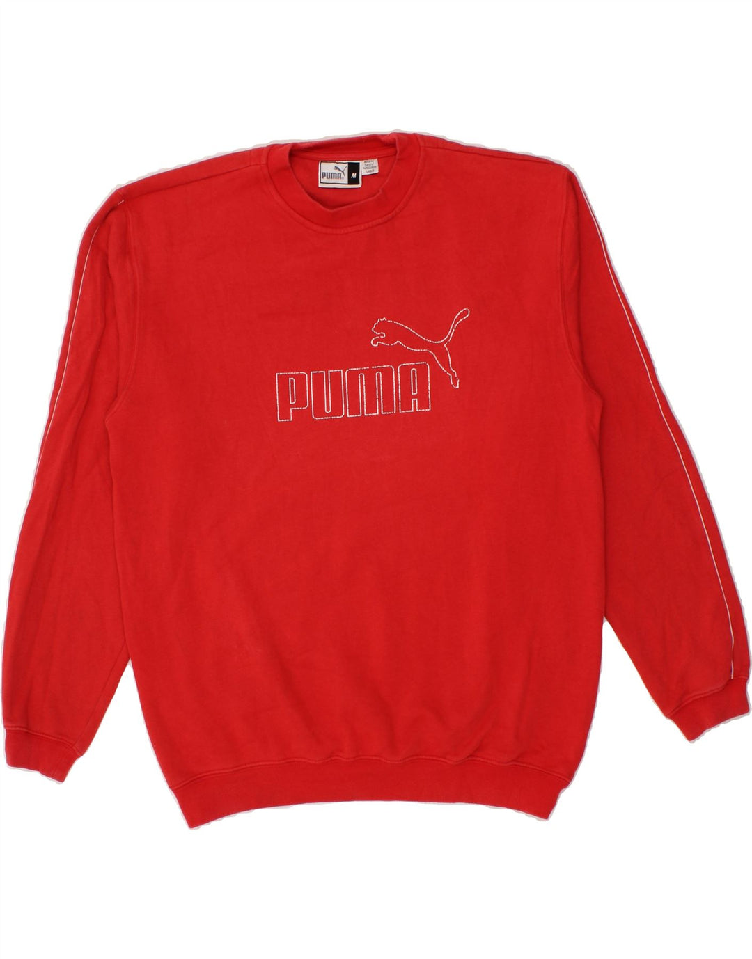 PUMA Mens Graphic Sweatshirt Jumper Medium Red Vintage Puma and Second-Hand Puma from Messina Hembry 