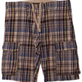 BENETTON Mens Cargo Shorts IT 54 2XL W40  Multicoloured Check Cotton