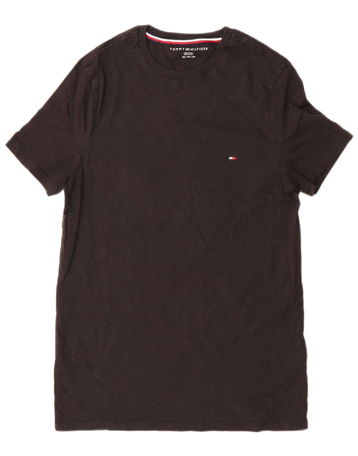 TOMMY HILFIGER Mens T-Shirt Top XS Black Cotton