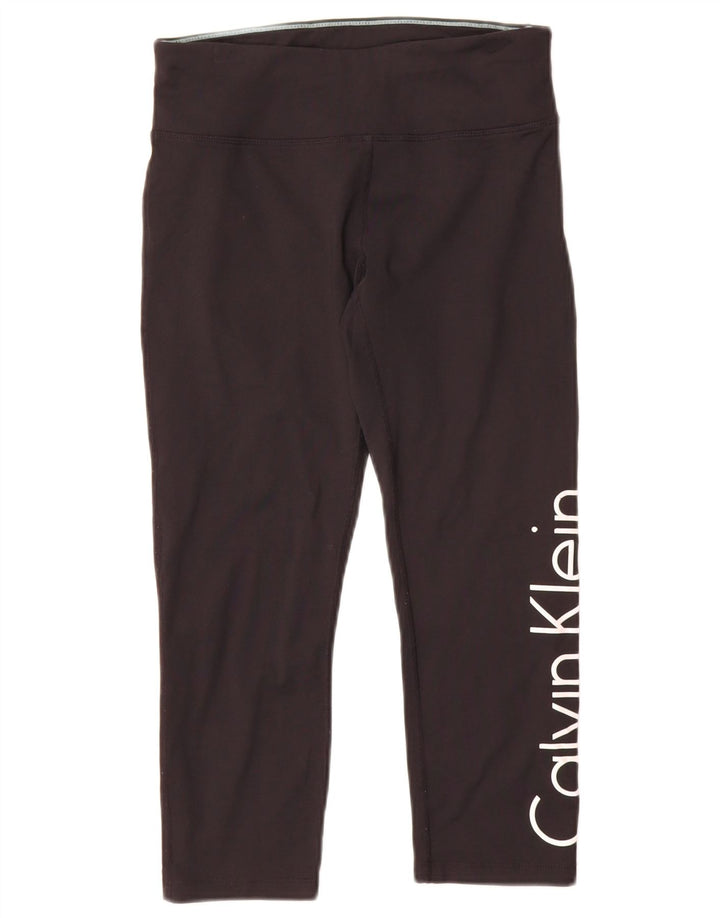 Calvin Klein Grafiske Leggings til kvinder UK 10 Lille sort nylon