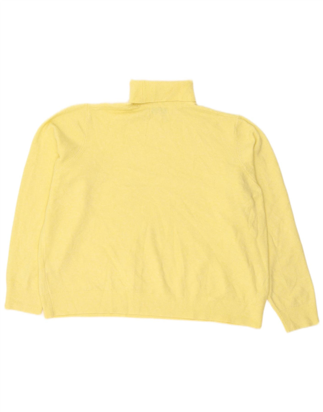 Marks & Spencer dametrøjetrøje med rullehals UK 18 XL Gul polyester