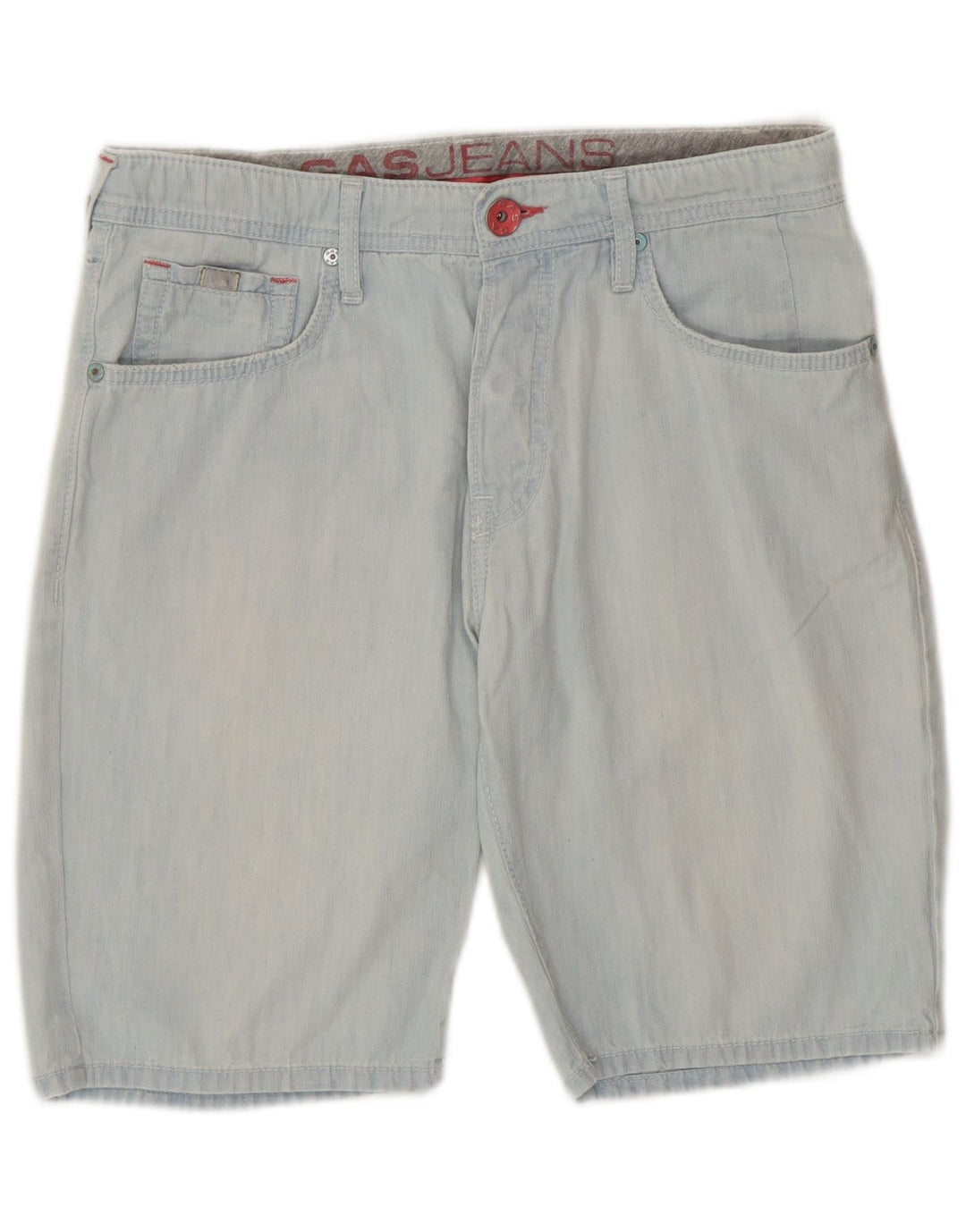 Gas Denim Shorts til mænd W29 Medium Blue Cotton