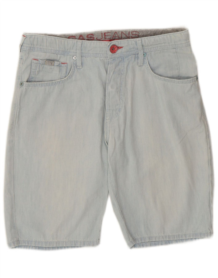 Gas Denim Shorts til mænd W29 Medium Blue Cotton