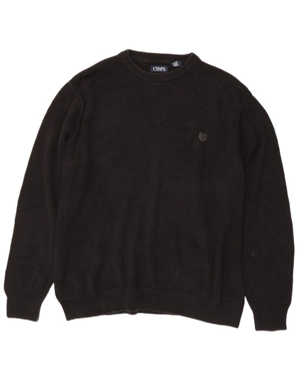 CHAPS Herre høj rund hals sweater 3XL sort bomuld