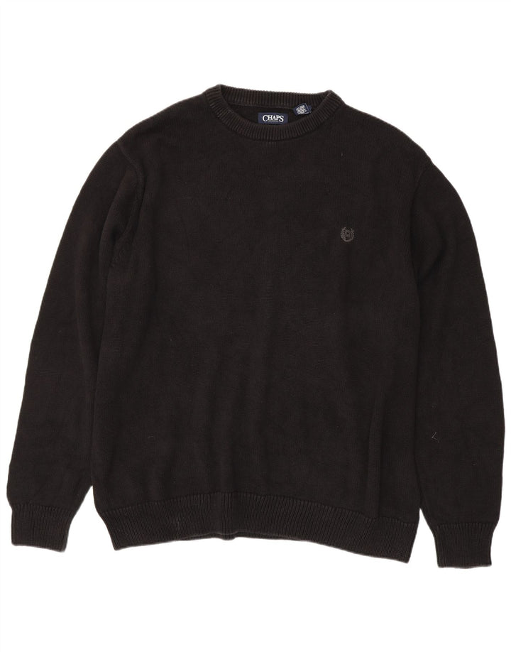 CHAPS Herre høj rund hals sweater 3XL sort bomuld