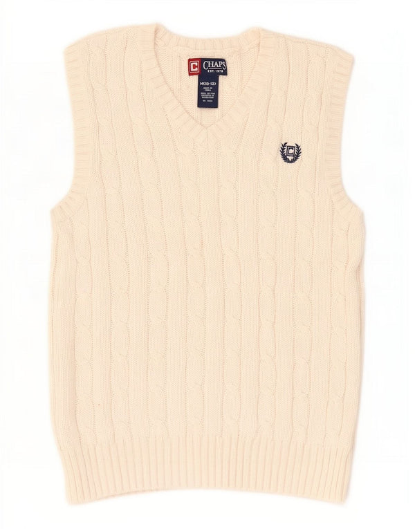 Chaps Boys Vest Tank Top 10-11 År Medium Beige Bomuld