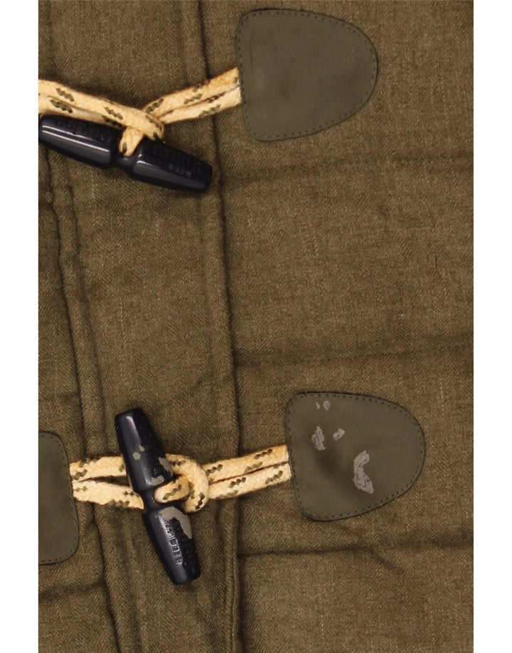 Superdry Dame Hætte Duffel Polstret Jakke UK 14 Medium Khaki Winter