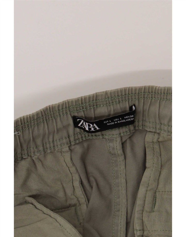 Zara Herre Chino Shorts Large W32 Khaki