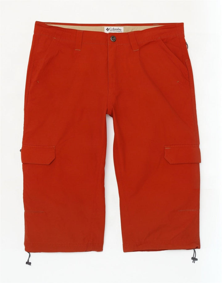 Columbia Herre Cargo Shorts W34 Large Orange Bomuld