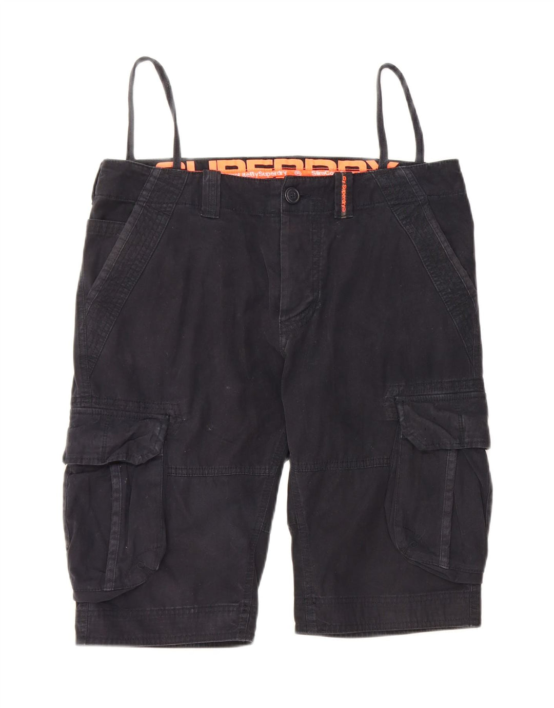 SUPERDRY Herre Cargo Shorts Medium W32 Marineblå Bomuld