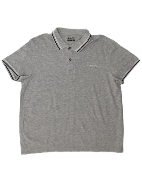 Lotto Mens Polo Shirt Medium Grey Flecked