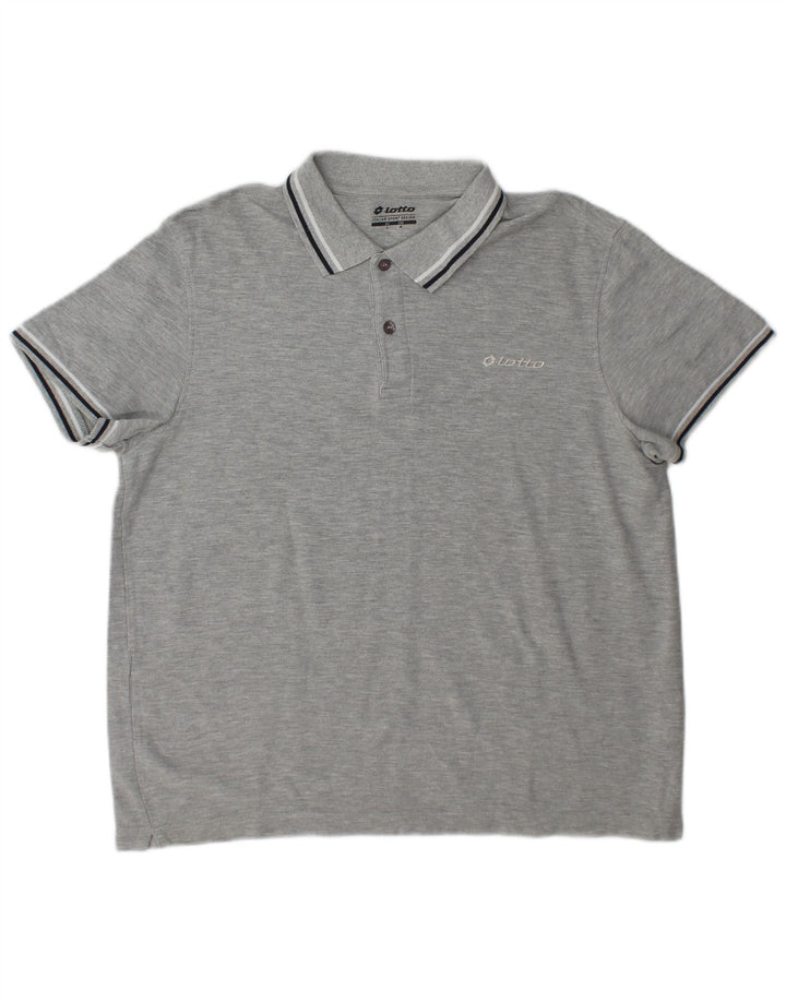Lotto Herre Polo Shirt Medium Grey Flecked