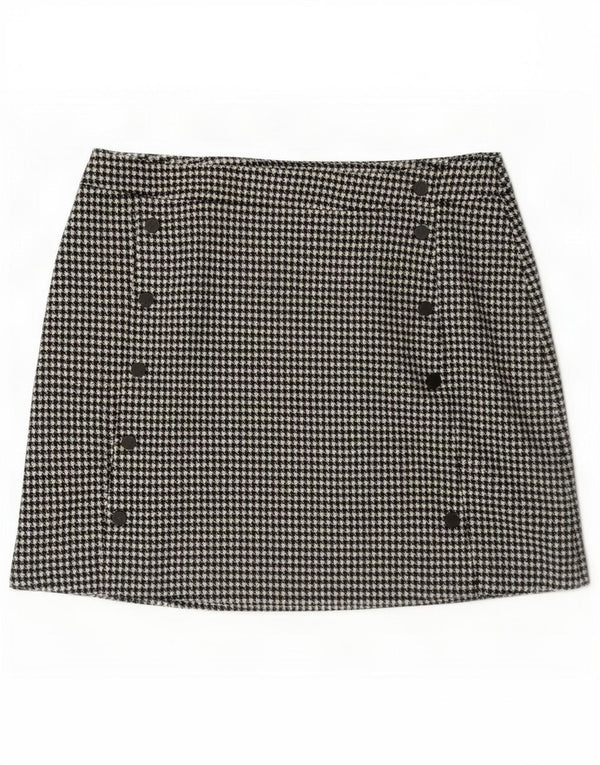 Phase Eight Womens Mini Skirt UK 18 XL W38 Black Houndstooth Polyester