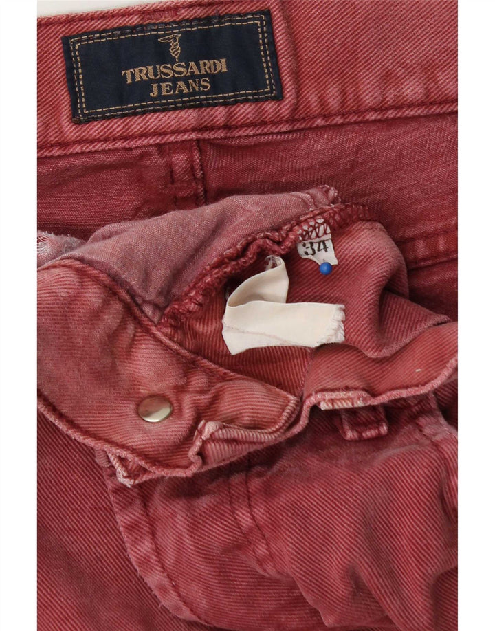 Trussardi Straight Jeans til kvinder W34 L30 Burgundy
