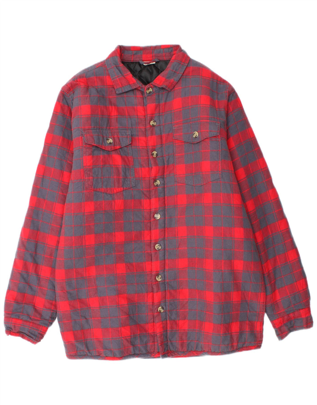 Vintage herre skovhugger flannel skjorte IT 48/50 Medium rød ternet bomuld