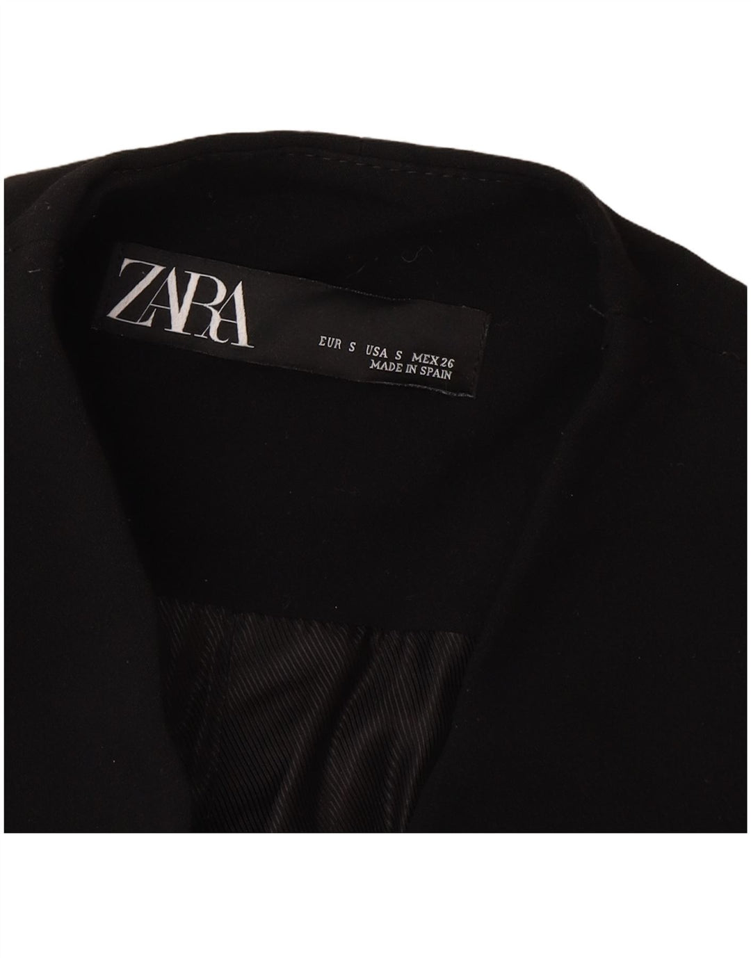Zara Dame Blazer Jacket UK 10 Small Black