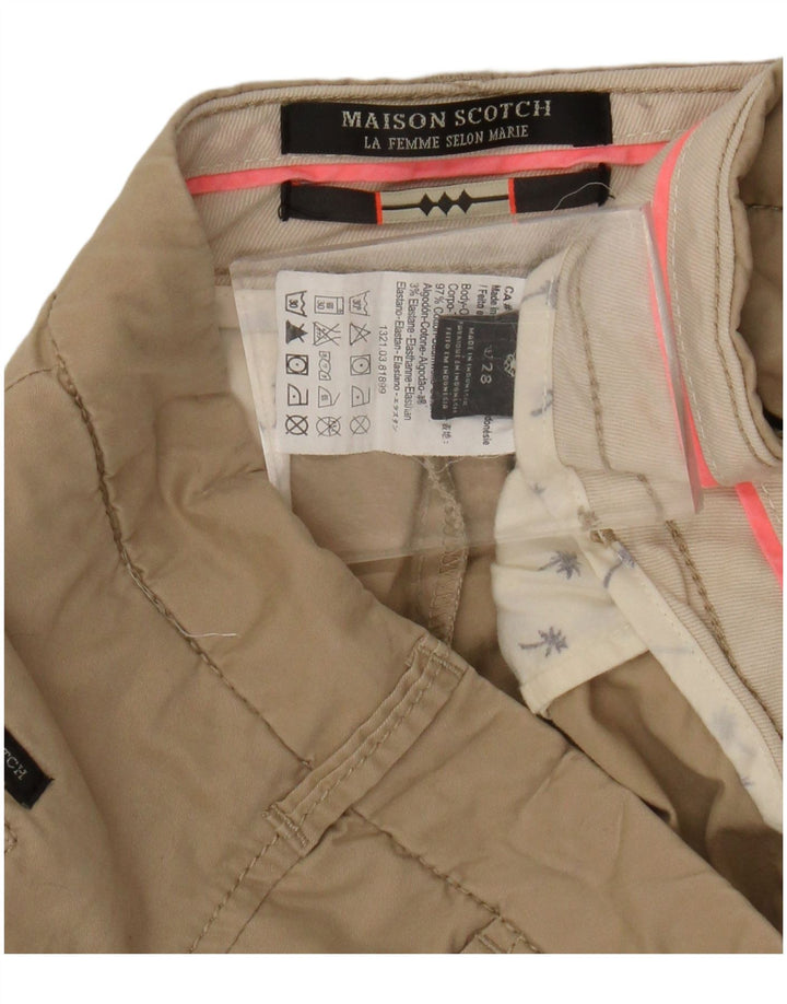 Maison Scotch Chino Shorts til kvinder W28 Medium Beige Bomuld