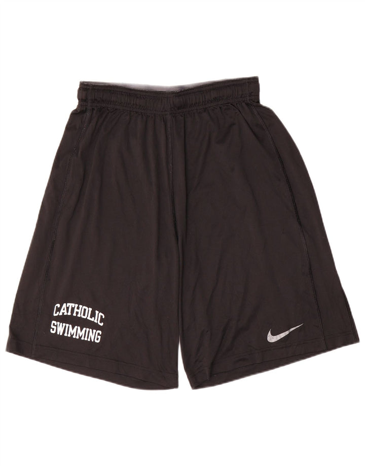Nike Herre Dri Fit grafiske sportsshorts Medium Sort Polyester