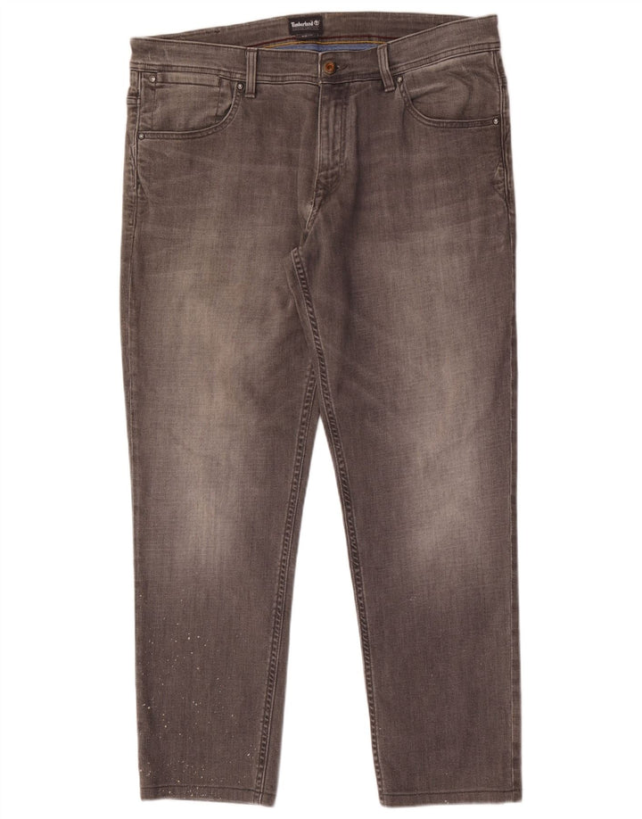 Timberland Herre tilspidsede jeans W38 L30 Grå bomuld