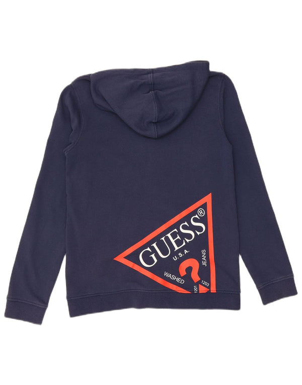 Guess piger grafisk hættetrøje sweater 11-12 år marineblå bomuld