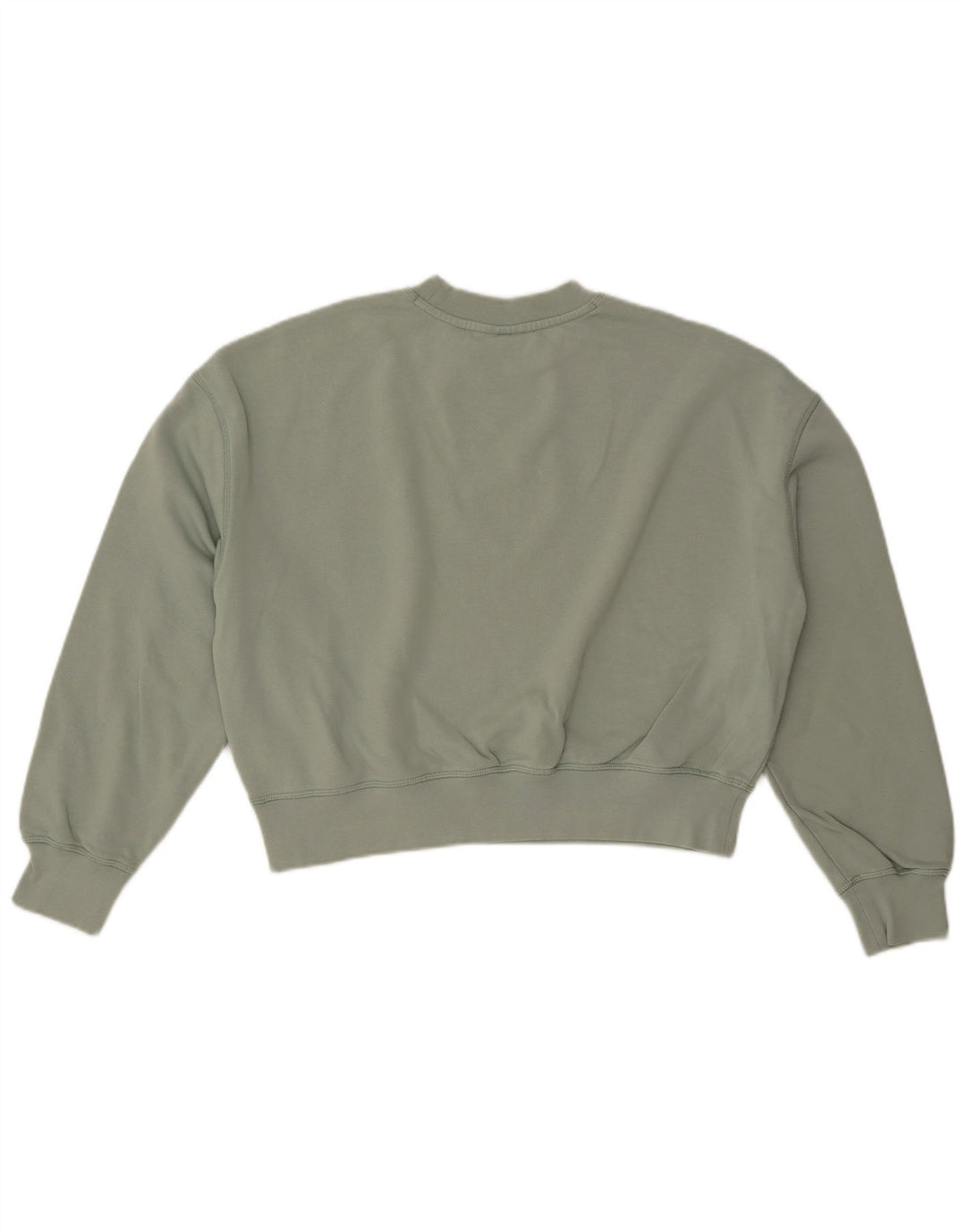 DICKIES Dame Oversized Crop Graphic Sweatshirt Jumper UK 14 Medium Green