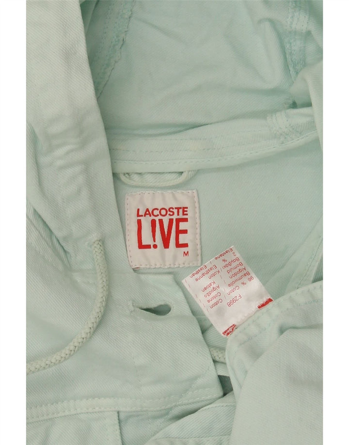 LACOSTE Womens Hooded Denim Jacket UK 12 Medium Blue Cotton Vintage Lacoste and Second-Hand Lacoste from Messina Hembry 
