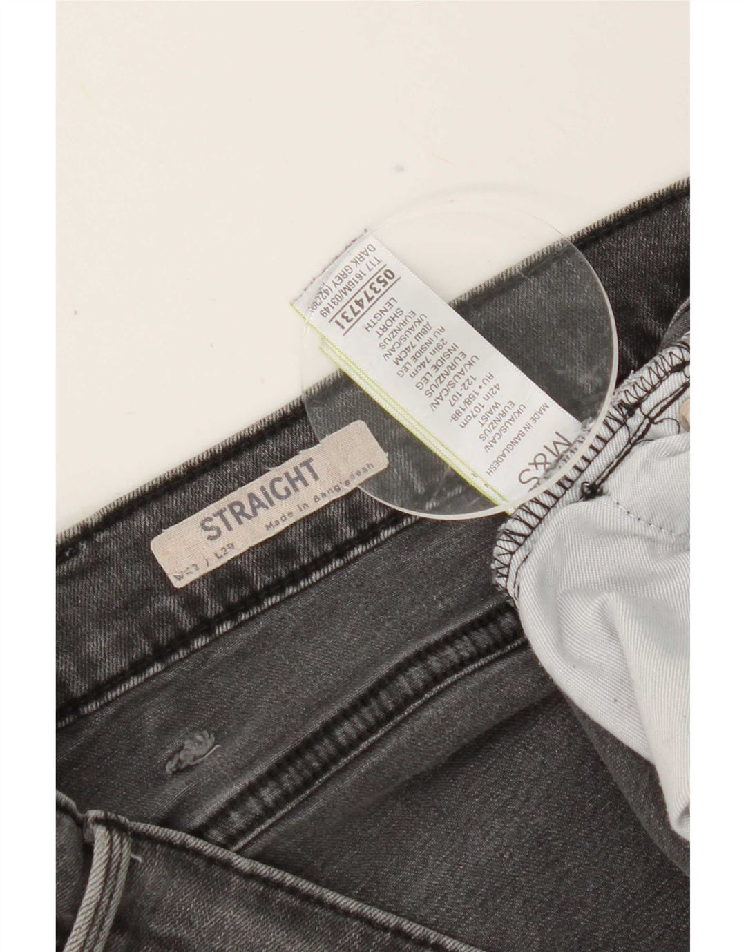 Marks & Spencer Straight Jeans til mænd W42 L29 Grå bomuld
