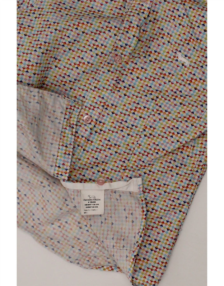 HARMONT & BLAINE Girls Shirt 7-8 Years Multicoloured Geometric Vintage Harmont & Blaine and Second-Hand Harmont & Blaine from Messina Hembry 