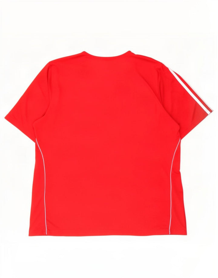 Adidas Herre Climalite T-Shirt Top 2XL Rød Polyester