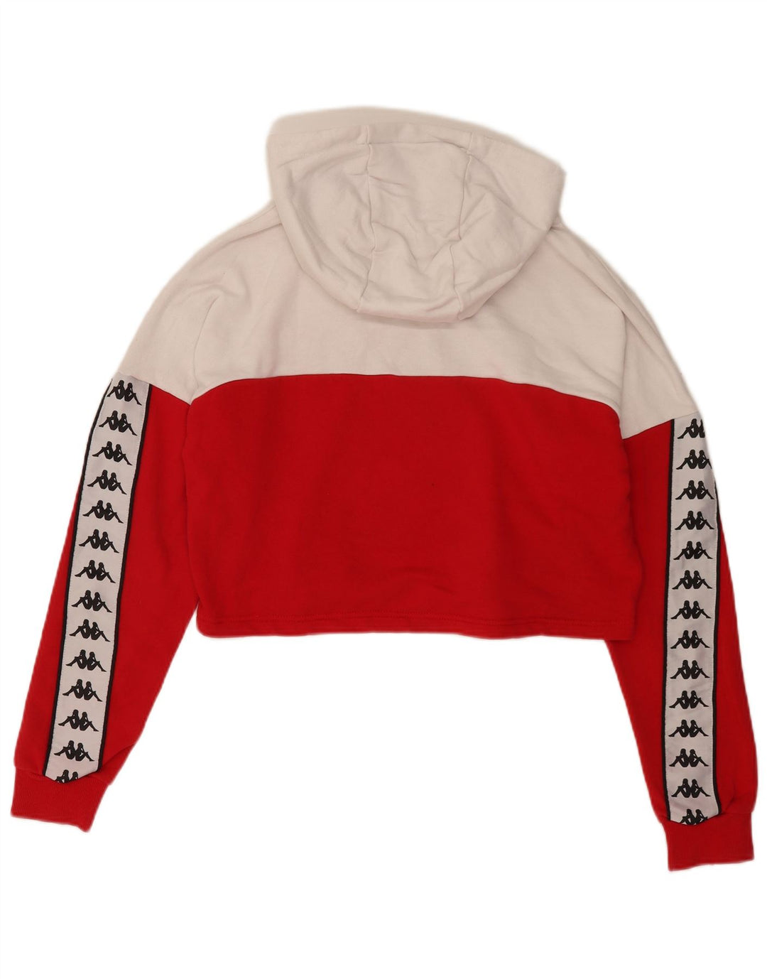 Kappa Dame Oversized grafisk hættetrøje Jumper UK 14 Medium Red Colourblock