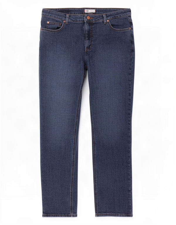 Dickies Dame Straight Jeans US 12 Large W30 L30 Blue Cotton