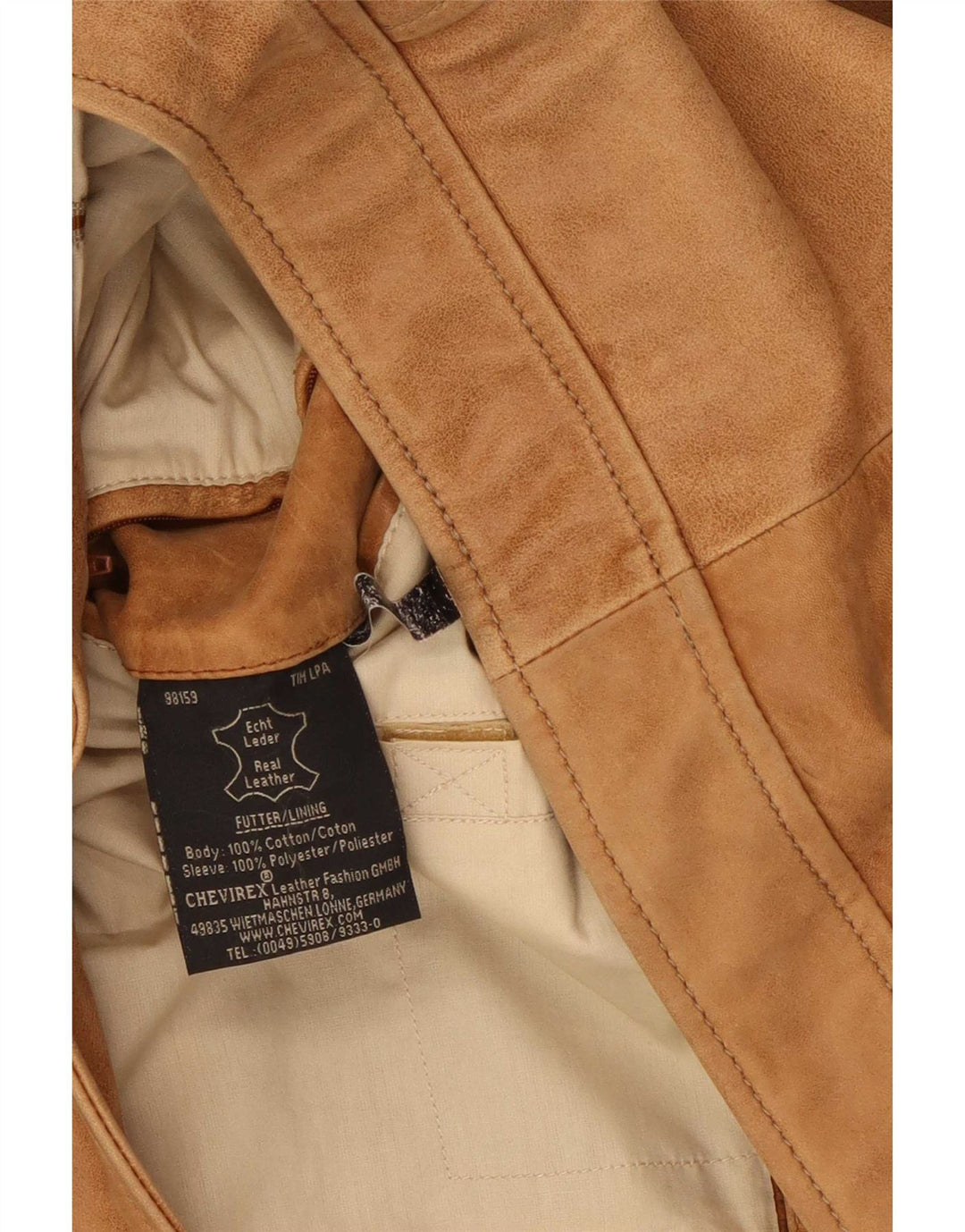Chevirex Herre Læderjakke IT 56 3XL Brun
