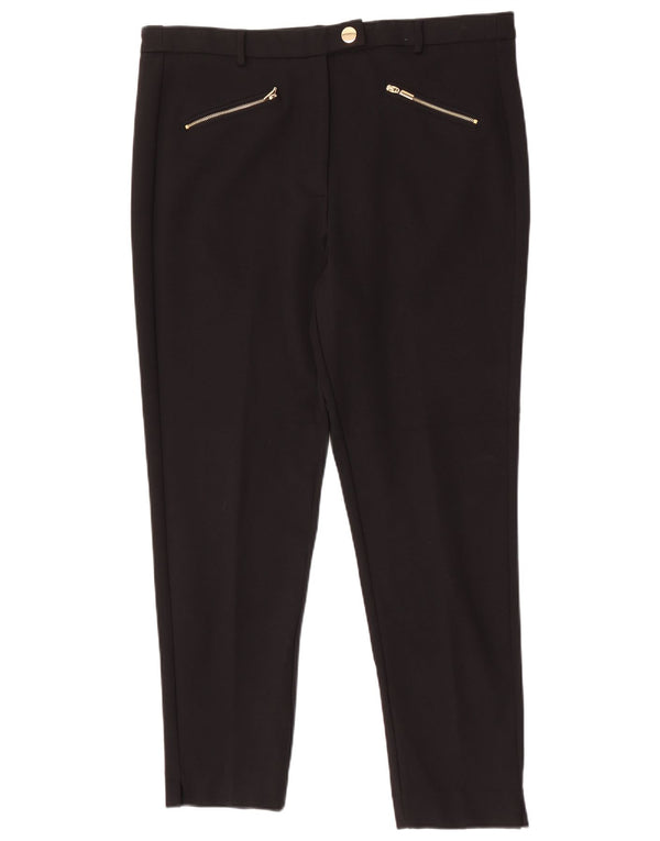 Marks & Spencer Dame Slim Suit Bukser UK 18 XL W36 L30 Sort Viscose