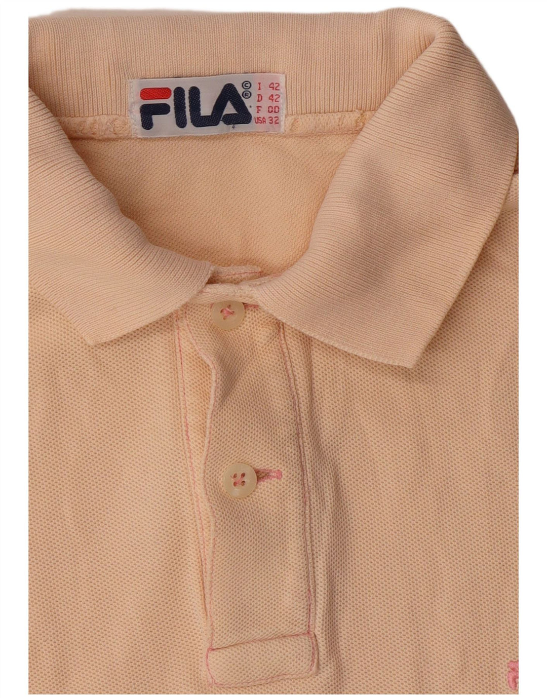 Fila Dame Polo Shirt IT 42 Medium Beige