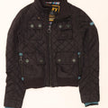 Superdry Quiltet Utility-jakke til kvinder UK 10 Lille sort nylon