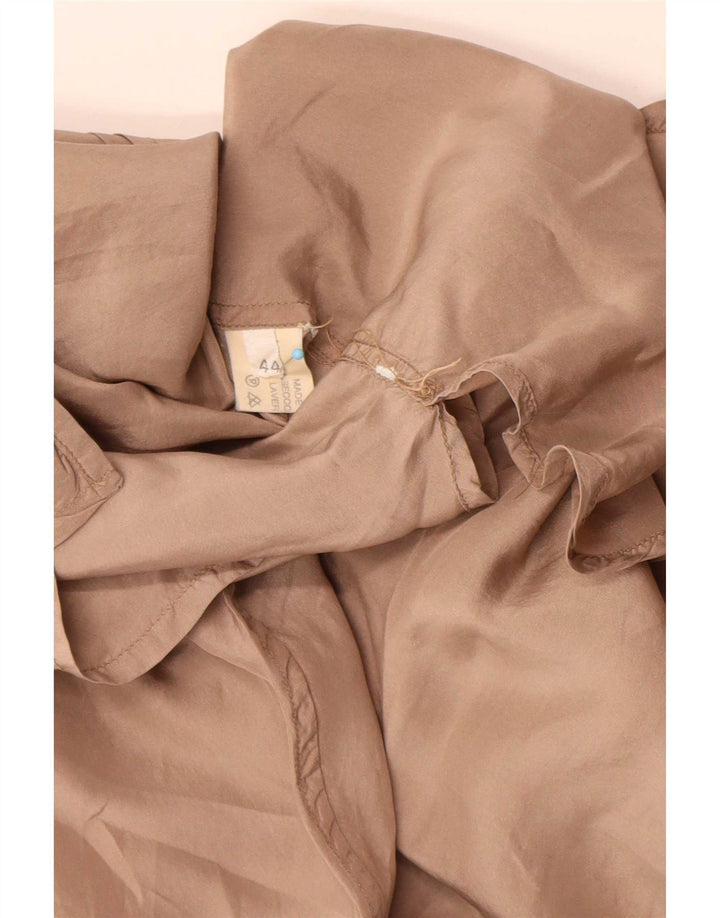 Vintage Dame Longline Oversized Skjorte IT 44 Medium Beige