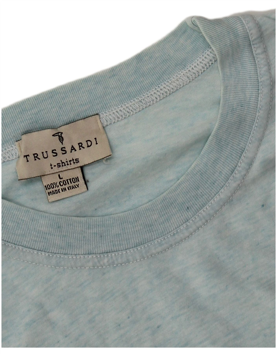 Trussardi Herre T-Shirt Top Stor Blå Bomuld