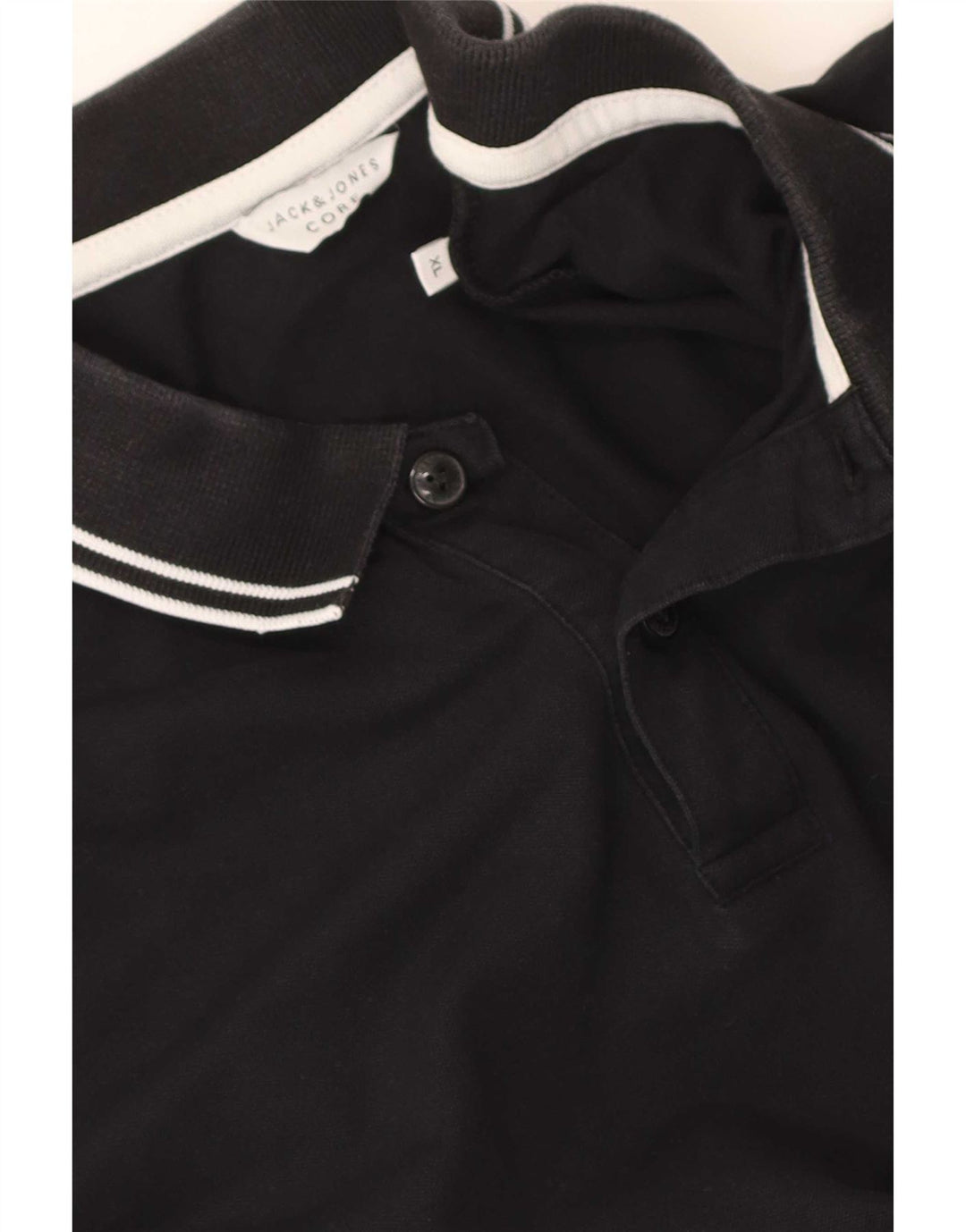 Jack & Jones herre poloshirt XL sort stribet