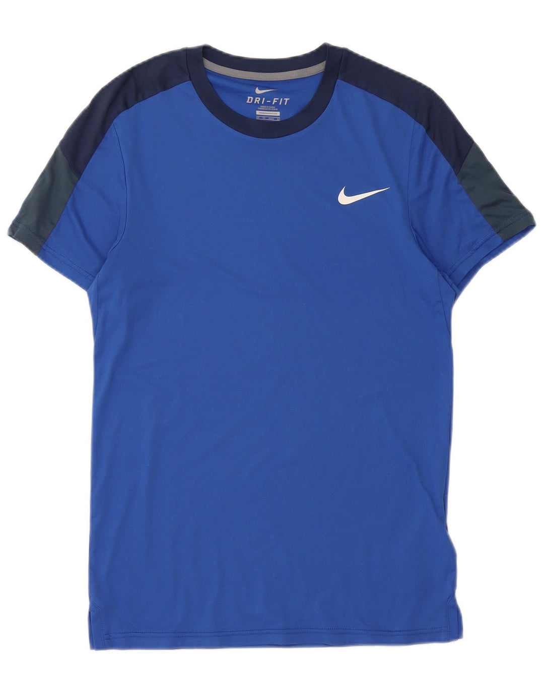 Nike Herre Dri Fit T-shirt Top XS Blå Colourblock Polyester