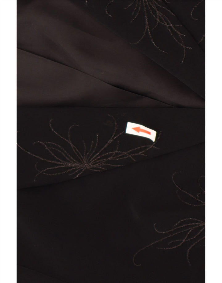 Laura Ashley Dame 1 Knap Blazer Jacket UK 16 Large Black Floral