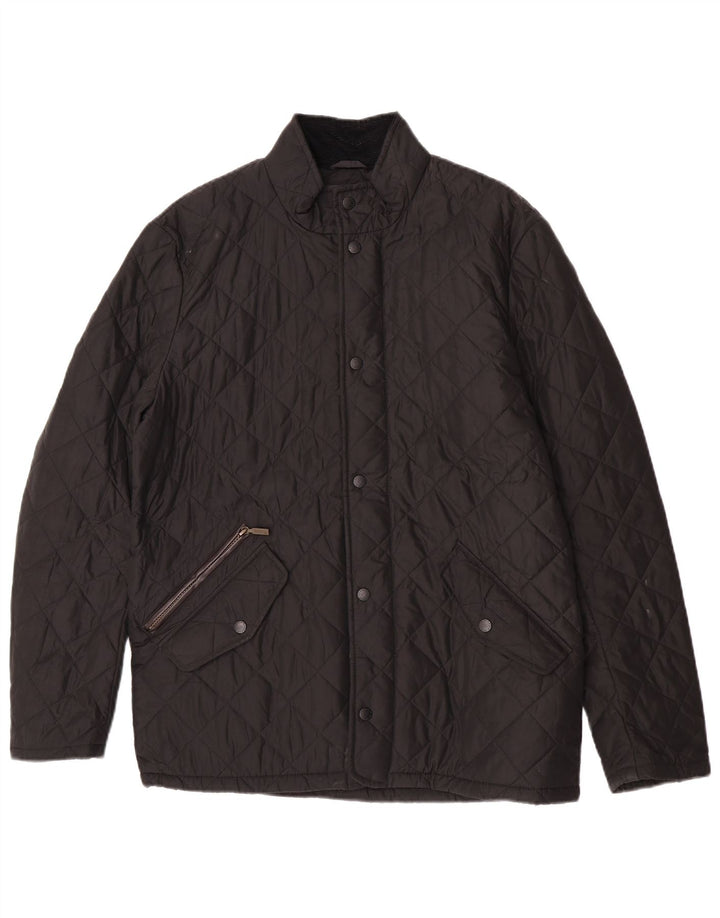 Barbour Herre quiltet jakke UK 38 Medium Sort Polyester