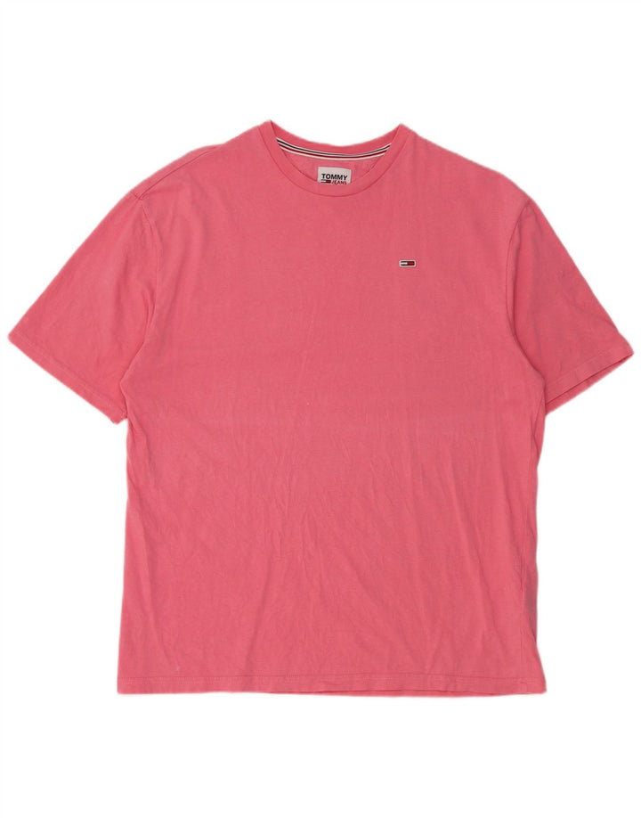TOMMY HILFIGER Herre T-shirt Top Lille Pink Bomuld