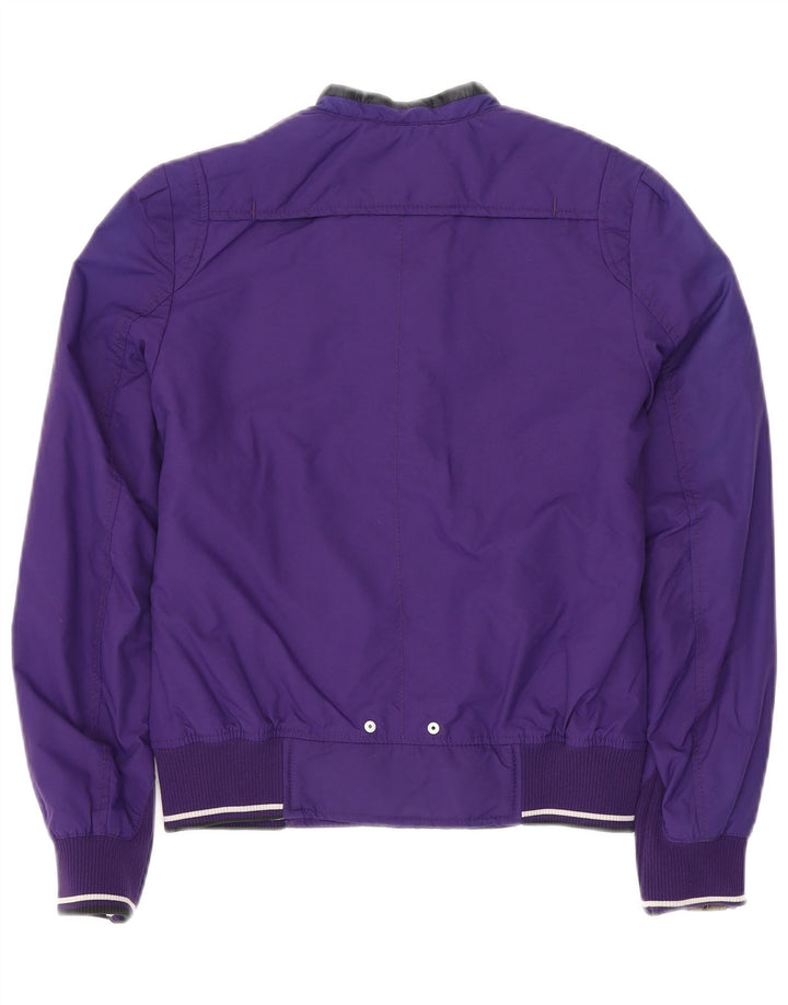 G-STAR Grafisk Varsity-jakke til kvinder UK 10 Lille lilla polyamid