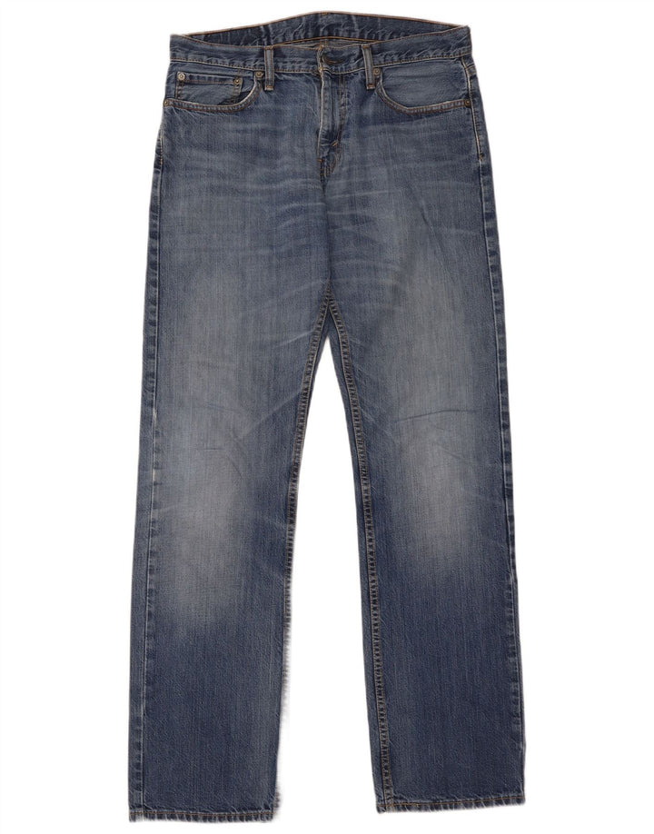 Levi's Herre 514 Straight Jeans W33 L34 Blå Bomuld