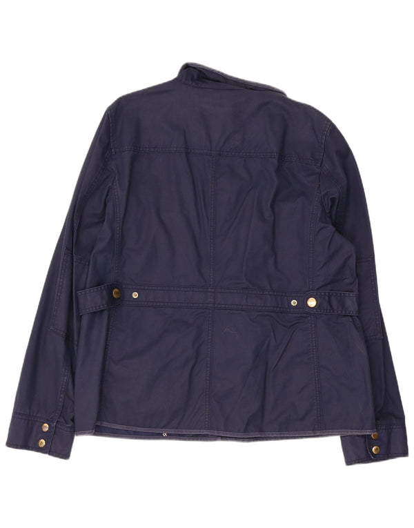 J. Crew Womens Utility Jacket UK 18 XL Marineblå Bomuld