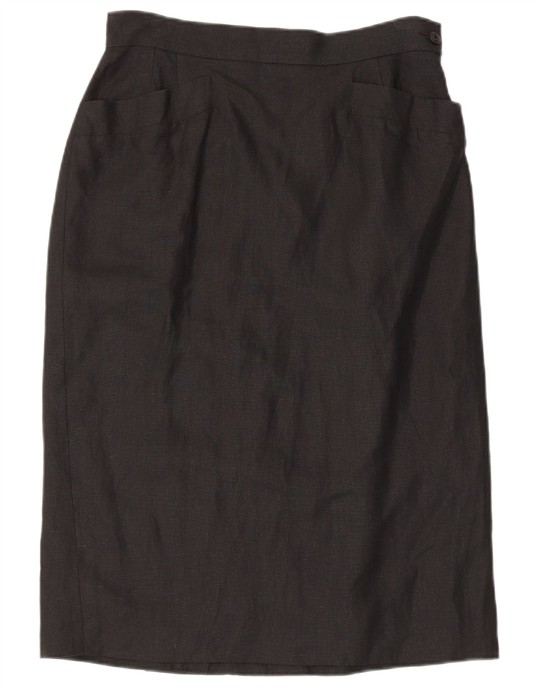 MISSONI Midi-nederdel til kvinder UK 16 Large Black Linen