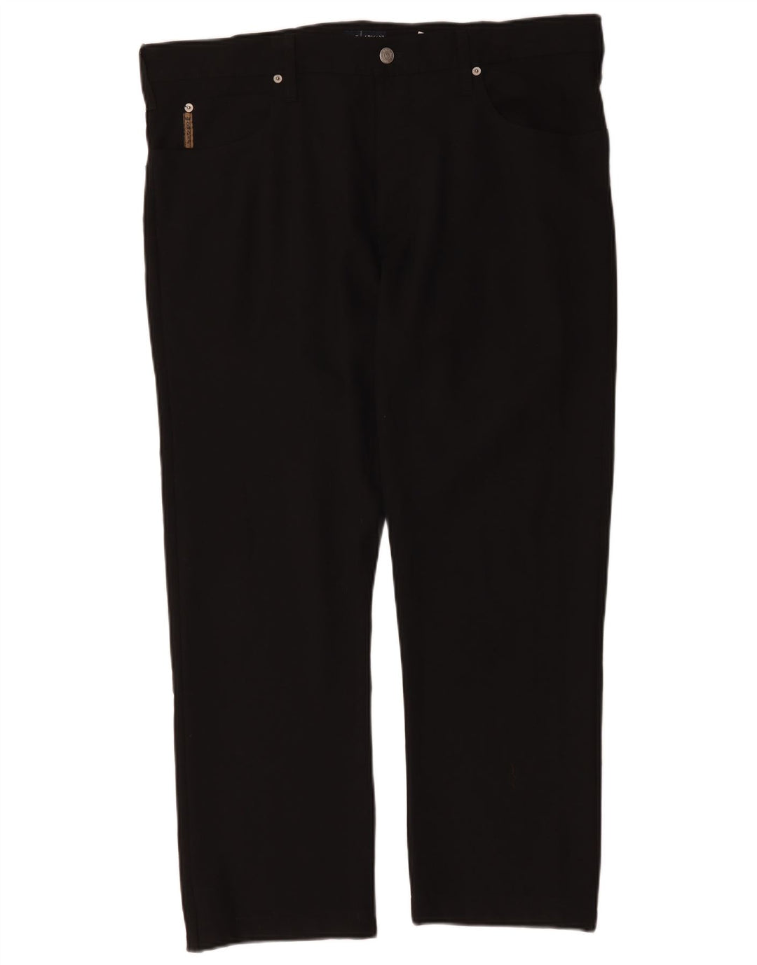 Armani Lige Casual bukser til mænd W40 L29 sort polyester