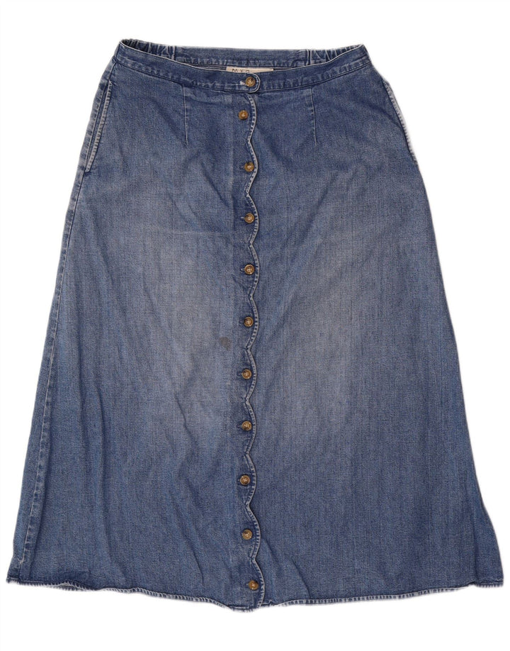 Orvis Dame Denim Nederdel US 12 Large W32 Blue Cotton