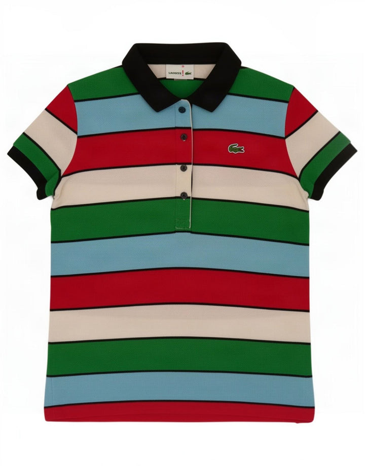 Lacoste Dame Polo Shirt EU 38 Medium Flerfarvet Stribet Bomuld
